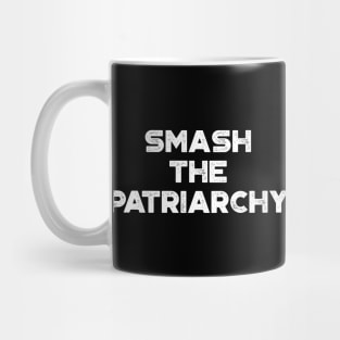 Smash The Patriarchy Vintage Retro (White) Mug